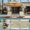 Codi Outdoor Lounge Chair Cushion, Chaise Cushions for Patio Furniture, Double Waterproof Fabric for Pool, 72 x 22.5 x 3.5 Inch 1PK Beige