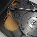 Record Player Wireless Portable Suitcase Vinyl Player with Built-in Speakers Retro Style Record Player for Vinyl Records 3-Speed RCA Line Out AUX in Vintage Turntable Upgrade Black