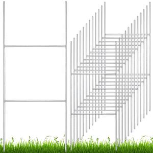Therwen 12 Pcs H Stake for Yard Sign 24'' x 10'' Metal Heavy Duty H Frame Lawn Wire Stake Weatherproof Metal Sign Holder Bulk for 4mm 5mm Corrugated Signs Board Guidepost Yard Garden Halloween Decor Therwen 12 Pcs H Stake for Yard Sign 24'' x 10'' Metal Heavy Duty H Frame Lawn Wire Stake Weatherproof Metal Sign Holder Bulk for 4mm 5mm Corrugated Signs Board Guidepost Yard Garden Halloween Decor