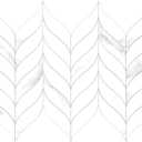 SUNWINGS 10-Sheet Leaf Waterjet Peel and Stick Backsplash, 12.4" x 10.7" White Marble Looks Self-Adhesive Tiles, Stick on Backsplash for Kitchen & Bathroom