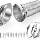 DVC-180 Magnetic Dryer Vent Connector Kit, Tight-Seal Dryer Vent Coupling Quick Connect, Includes 3.3ft 4" Flexible Aluminum Foil Duct & 2 Hand-Tighten Clamps, Space-Saving Clothes Dryer Parts