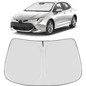 Proadsy 2025 Upgrade Windshield Sun Shade Custom Fit Toyota Corolla 2019-2024 2025 4-Layer Foldable Front Sunshade Protector Sun Visor Blocks UV Rays Keep Car Cooler Accessories