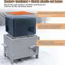 Heated Cat House for Outside with Insulated Liner,Outdoor Cat House Weatherproof,Plastic,Easy to Assemble Easy to Clean, 22"D x 28"W x 26"H