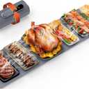 FEPPO Warming Mat for Food, Extra-Long Size 42"x12", Fast Full-Surface Heating Food Warming Mat with 6-Hour Timer & 19-Level Temperature Control, Roll Up Food Warmers for Parties Buffet