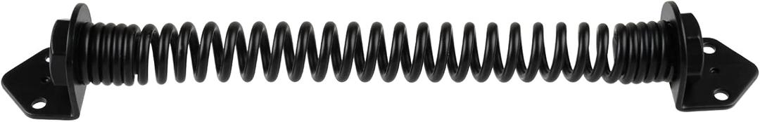 13" Gate Spring Self Closing Door Spring Heavy Duty Hardware for Wooden and Vinyl Fence - Adjustable Tension, in Black