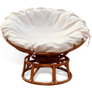 Papasan Cushion Cover Only,Water Resistant Papasan Chair Cushion Cover for Outdoor lndoor,Skin-Friendly Soft Machine Washable Unfading Zippered Cover for Round Egg Chair Cushion (Khaki, 55in)