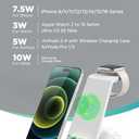 3 in 1 Wireless Charging Station, 2025 Upgraded Fast Desk Charger Station for iPhone 16 15 14 13 12 Pro Max Plus, Charger Stand for Apple Watch 10 9 8 7 6 5 4 3 2 SE, Airpods 4 3 2 Pro