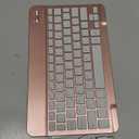 OMOTON Bluetooth Keyboard, Wireless Rechargeable Keyboard for iPad, iPad Pro, iPad mini/Air with Illuminated LED (Rose Gold)