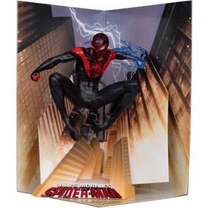 McFarlane Toys - Marvel Spider-Man 1:10th Scale Collectible with Scene (Miles Morales: Spider-Man #1)