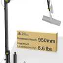 Design for Shure SM7B SM7dB MV7 Never-Sag Mic Boom Arm, Extra-Long 950mm Reach, 6.6lbs Load Capacity, Gear-Lock Suspension Microphone Stand Desk Mount for Blue Yeti Rode Heavy Mics