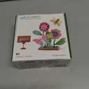 CaDA Flower Garden Building Toys, Paper & Brick 230 Pcs Flower Building Brick Kit with Flapping Bee Clip Brick Gift Toys for 6+ Year Old Girls Birthday, DIY STEM Gardening Building Set