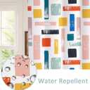 SASTYBALE Bathroom Shower Curtain, Modern Minimalist Bathroom Curtains with Color Blocks Design, Water Resistant Machine Washable for Bathtub with 12 Durable Hooks, 72x84 Inch