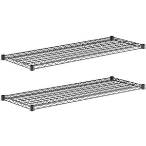 2-Pack Black 18" x 48" Additional Wire Shelf for Shelving Units, Replacement Shelves for Wire Rack