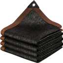 90% Black Shade Cloth,Durable Mesh Tarp with Grommets, Resistant Garden Sun Shade Netting with Taped Edge for Plant Cover, Greenhouse, Patio, Tomatoes, Chicken Coop, Barn Kennel (6x16FT)