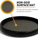 10 Inch Black Lazy Susan Non-Skid Rotating Turntable Home Storage Organizer Server Tray for Kitchen, Dining Room, Bathroom, Living Room, Office, Countertop, Spice Rack, Cabinet, Pantry & Display