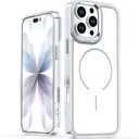 for iPhone 16 Pro Max Case, [Compatible with MagSafe], Anti-Yellowing Military-Grade Protection Shockproof Slim Women Men Phone Cover for iPhone 16 Pro Max. White QW