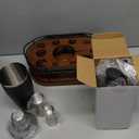 Home Hero Bartender Kit - 22-Piece Cocktail Shaker & Bar Tool Set - Wooden Stand Display & Bar Cart Accessories - Recipe Book & Housewarming Gifts - 22-Pc, Silver