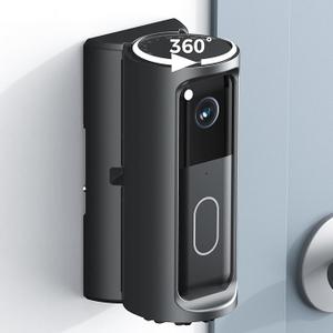 KERZEAT Blink Doorbell Mount Adjustable 360° Degree Angle Compatible with Blink Video Doorbell(2025 Model), NoDrill Camera Bracket Holder for Home, Apartment & Dorm (Adhesive Mount)