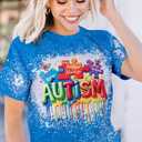 Autism Awareness Shirt Women Autism Shirts Autism Support Tops in April Blue Autism Mom Clothes Special Education Tees (Blue, S)