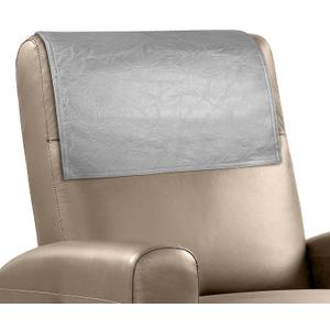 Recliner Headrest Protector Faux Leather Headrest Cover for Recliner Chair Couch Headrest Cover for Furniture Sofa Protector Chair Arm Covers for Home Office 17 x 27In(Light Gray)