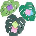 3 Pcs Monstera Leaf Cork Board Set Wall Self Adhesive Bulletin Board Decorative Accessories Cute Self Adhesive Creative Event Decoration for Xmas Home Office Decorative Display, 3 Size