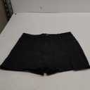 Tapata Skorts Skirts for Women High Waisted Denim Mini Casual Stretchy Jean Skirt Slit with Shorts (12, Black)