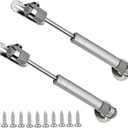 80N/17 lb Gas Strut Cabinet Hinge Safety Lift Support, Gas Struts Soft Open Lid Hinge for Cabinet Toy Box, 6 inch Length 2Pcs