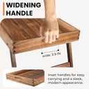 Extra Large Folding Bed Tray Table, 22 x 14 Acacia Wood Breakfast Tray, Food Serving Tray with Legs for Eating in Bed