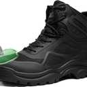 Steel Toe Boots for Men Work Boots for Men Breathable High Top Work Shoes Lightweight Indestructible Safety Shoes Industry Construction Safety Footwear (8.5, 0261black)