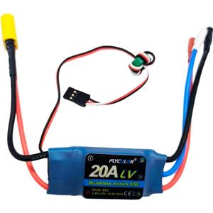 20A ESC 2-4S Electric Speed Controller 3A UBEC with XT60 & 3.5mm Bullet Plugs for RC Brushless Motor