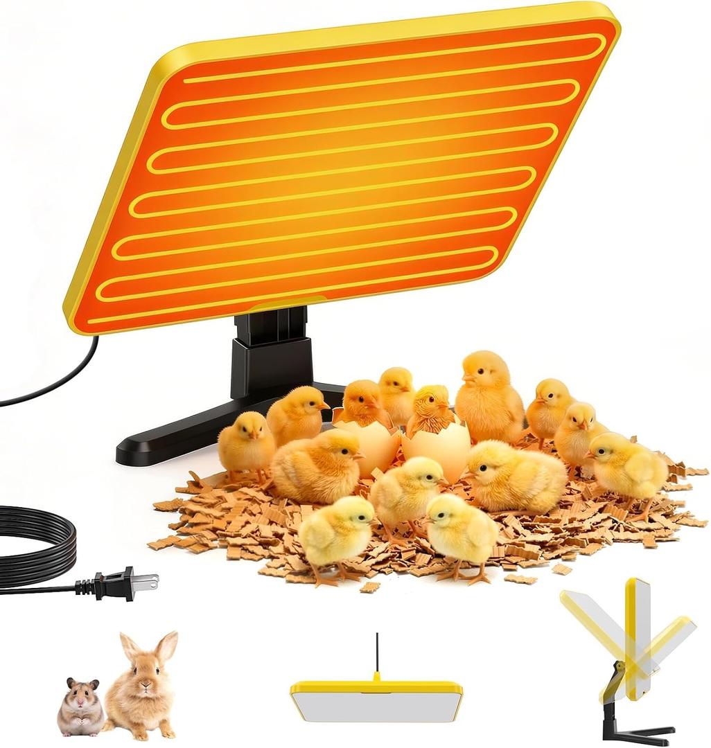 Chick Brooder Plate - Energy Efficient Chick Heating Plate with Adjustable Height and Angle, 50-158F Digital Temp Control for Winter Chicken Coop, Brooder Box, Ducklings