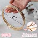 BigOtters 10PCS Dream Catcher Rings, Wreath Macrame Rings 8 Inch Gold Metal Floral Hoops for Making Wedding Wall Hanging Crafts