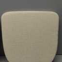 D-Shaped Chair Cushions, 2" Thick Dining Chair Pads with Ties and Removable, Machine-Washable Cover, 17" x 16", Set of 4, Oatmeal Beige