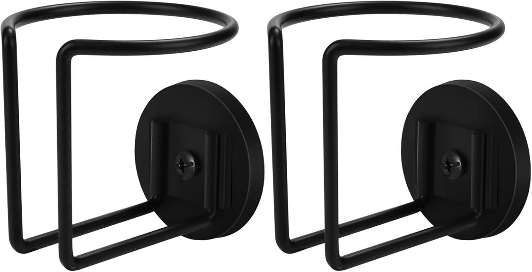 2 Pack Magnetic Cup Holder, Durmmur SUS 304 Stainless Steel Magnetic Cup Caddy, Magnetic Drink Holder for Tractor Mower Truck School Bus Refrigerator Treadmill, Magnet Can Holder on Metal Surface