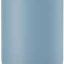 EKO Mini Desk Trash Can with Swing-Top Lid 0.4 Gallon Small Table Round Wastebasket for Office, Home, Car (Blue)