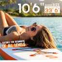 FunWater Inflatable Ultra-Light Stand Up Paddle Board for All Skill Levels with Premium SUP Paddleboard Accessories,Non-Slip Comfort Deck for Youth & Adults