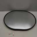 JJUUYOU Oval Mirror Black Metal Framed Bathroom Mirrors for Wall 16X20 Inch Matte Bedroom Vanity Mirror Farmhouse Anti-Rust Tempered Glass Hangs Horizontally or Vertically Mirrors