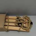 PELLOR Beech Wood Tree Swing Seat Hanging Swing Seat 16.5"x 7.9"x 0.6", Adjustable Rope Tree Swings Set for Kids Children Swings Chair Indoor and Outdoor Garden Play (Beige)