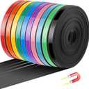 10 Rolls Whiteboard Magnetic Strips Roll Thin Strips 0.39 in x 16.4 ft Dry Erase White Board Magnetic Tape Graphic Decorative Tape Thin Magnet Board Dividers for Office Art Accessories
