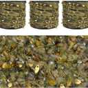 Artisanal Yarn Collection Multifiber Fancy Yarn with Sequins & Shimmering Threads for Knitting Crocheting Crafts DIY, Set of 3 Rolls (Forest Moss)