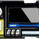 Compatible with Camry XLE or XSE 2018-2021 2022 2023 2024 & Camry LE SE 2020-2023 2024 Center Console Organizer Tray Accessories, Fit Dual USB Portsnot for 9th 2024 2025 Camry (Black)