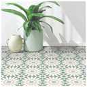 MORCART Peel and Stick Floor Tile - 20 PCS, 7.87" x 7.87" Vinyl Flooring - Waterproof Self-Adhesive Tile Sticker for Wall Backsplashes, Bathroom, Kitchen - Green and White Floral Look