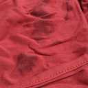 ForeFair Women's Sexy Short Sleeve Going Out Tops Pleated Bustier Shirt Cute Sweetheart Neck Y2K Crop Tee (Medium, Burgundy)