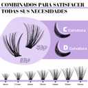 B&Q Lash Clusters Kit 280PCS Eyelash Clusters Kit,30D 40D D 9-16MIX Individual Lash Comfortable Eyelash Extension Set, Classic Look with Bond and Seal Waterproof, Remover DIY at Home(Set,30D+40D)