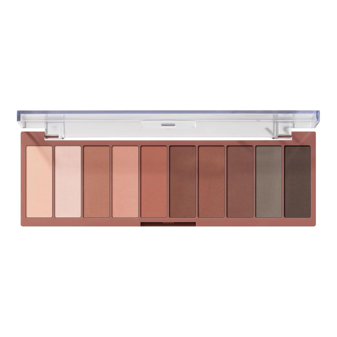 e.l.f. Perfect 10 Eyeshadow Palette, Ten Ultra-pigmented Nude, Matte Shades, Blendable Formula, Vegan & Cruelty-free, Nude Mood 