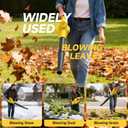 Leaf Blower Cordless with 2X 4.0Ah Batteries and Charger, 150MPH Lightweight Cordless Blower, 3 Speeds Small Battery Operated Leaf Blowers for Lawn Care, Patio, Yard, Leaves, Grass, Dust (Yellow)
