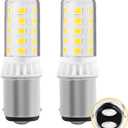 12V BA15D LED Bulb -1176 Bulb -Marine Navigation Anchor Stern Lights RV Camper Trailer Motorhome Light Replacement ALR12 -1004 1130 1076 Double Contact Bayonet Base AC12V/DC12-24V(2 PACK, Cool White)
