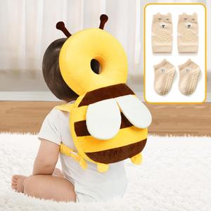 Baby Head Protector Backpack: Alarm Function,Adjustable and Ultra-Light(Bee)