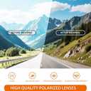 suoso Polarized Sports Sunglasses for Men: UV400 Protection Glasses Womens Wrap Around Goggles for Driving Fishing (A6-silver)