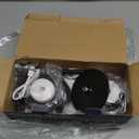 Portable LED Mushroom Table Lamp, Cordless Desk Night Light with 5200mAh Rechargeable Battery, Stepless Dimming Small Lamp with 3 Color and Brightness Control for Bedroom/Patio/Bar/Coffee shop (Black)